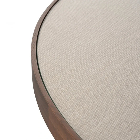Masa rotunda din Metal/Lemn Auriu/Maro si Lemn/In Maro/Bej D130xH76cm Willox Richmond interiors