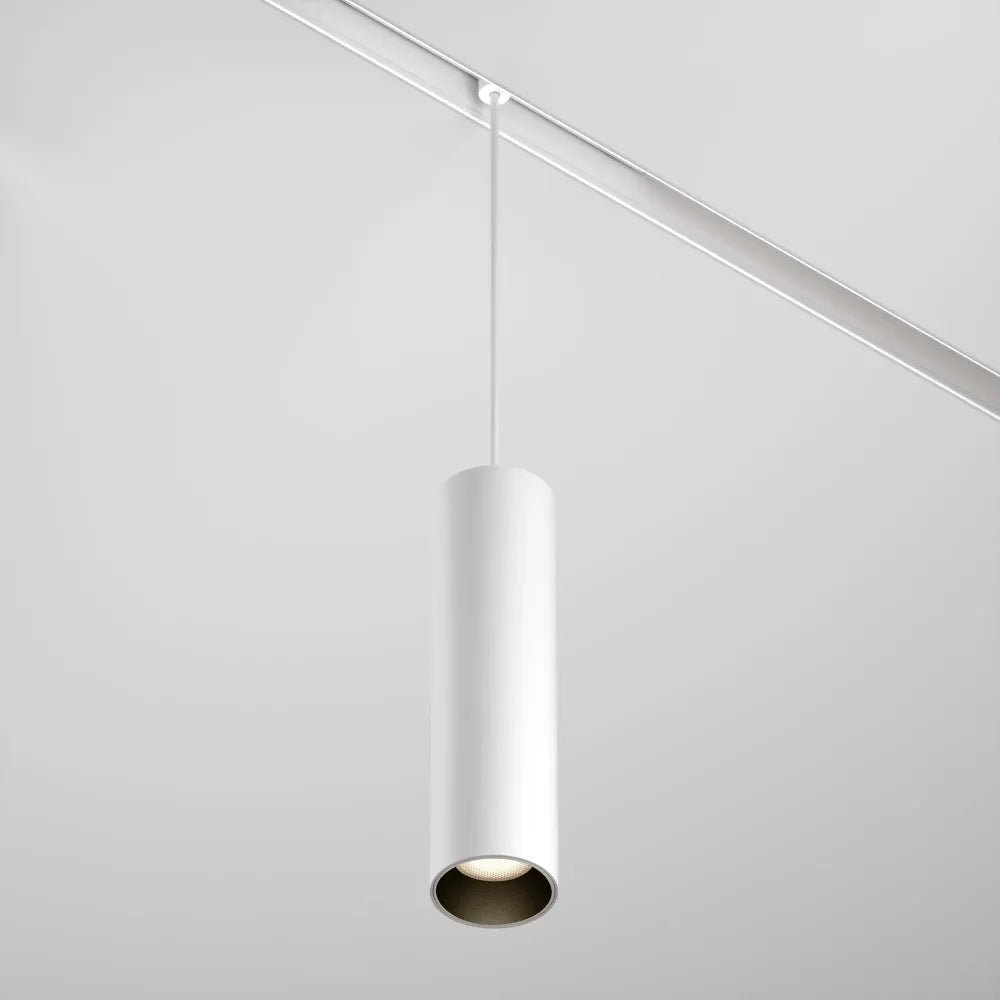Pendul pentru sina Exility din Aluminiu Alb H122xL20cm 12W 1040lm 3000k Focus LED