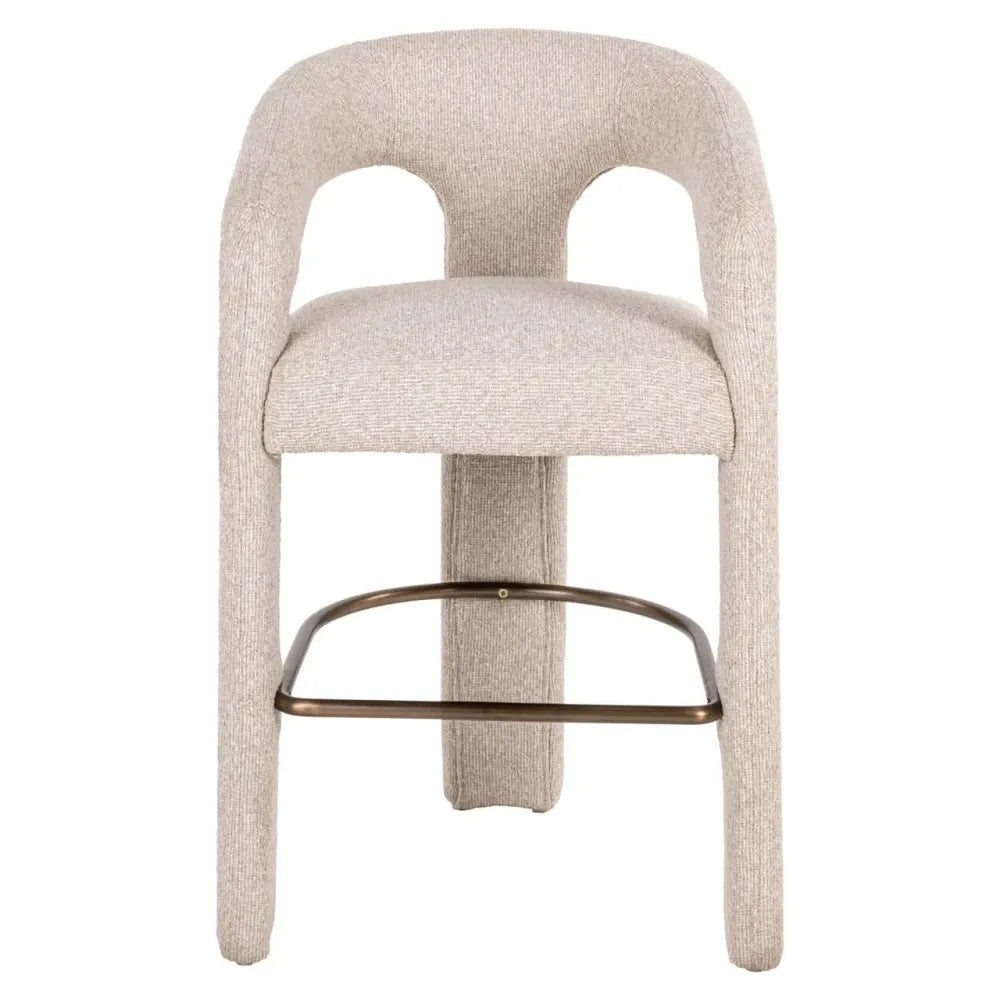 Scaun de insula tapitat cu Stofa Crem L56xH94cm Belle Richmond interiors