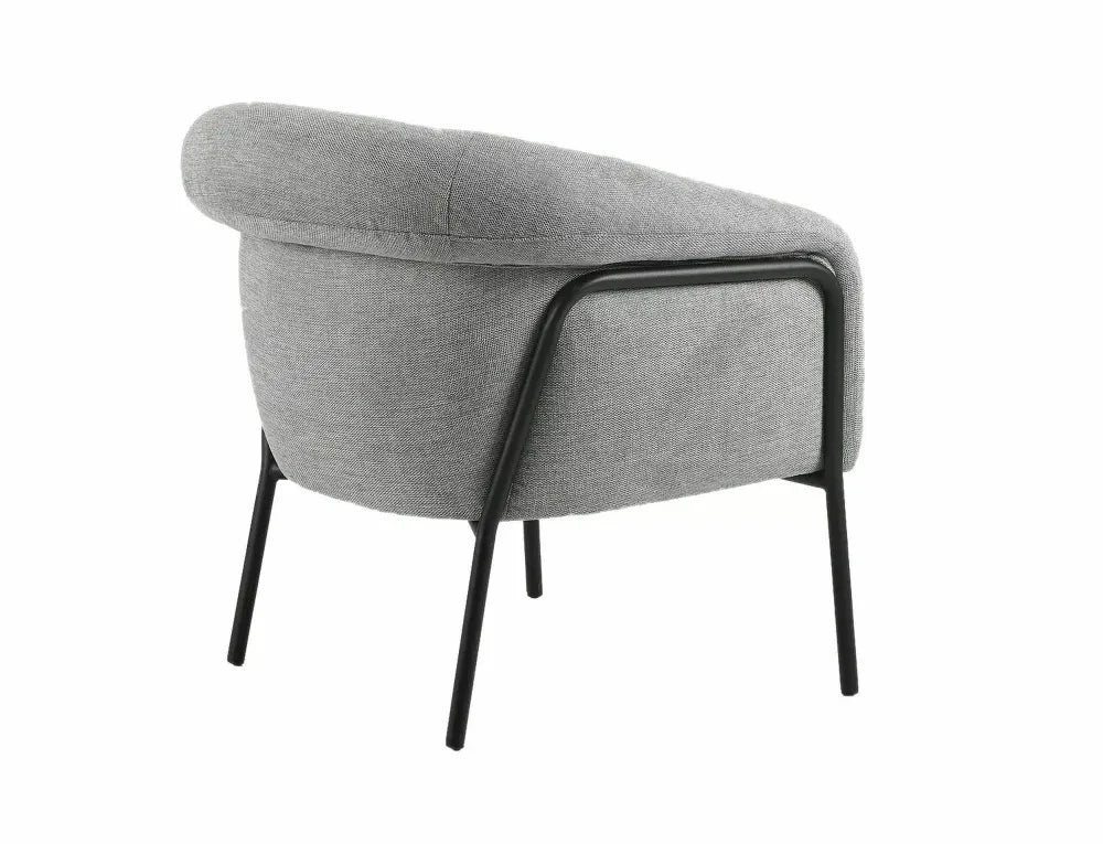 Fotoliu din Stofa Gri si Metal Negru H71xL69xA68cm Clover