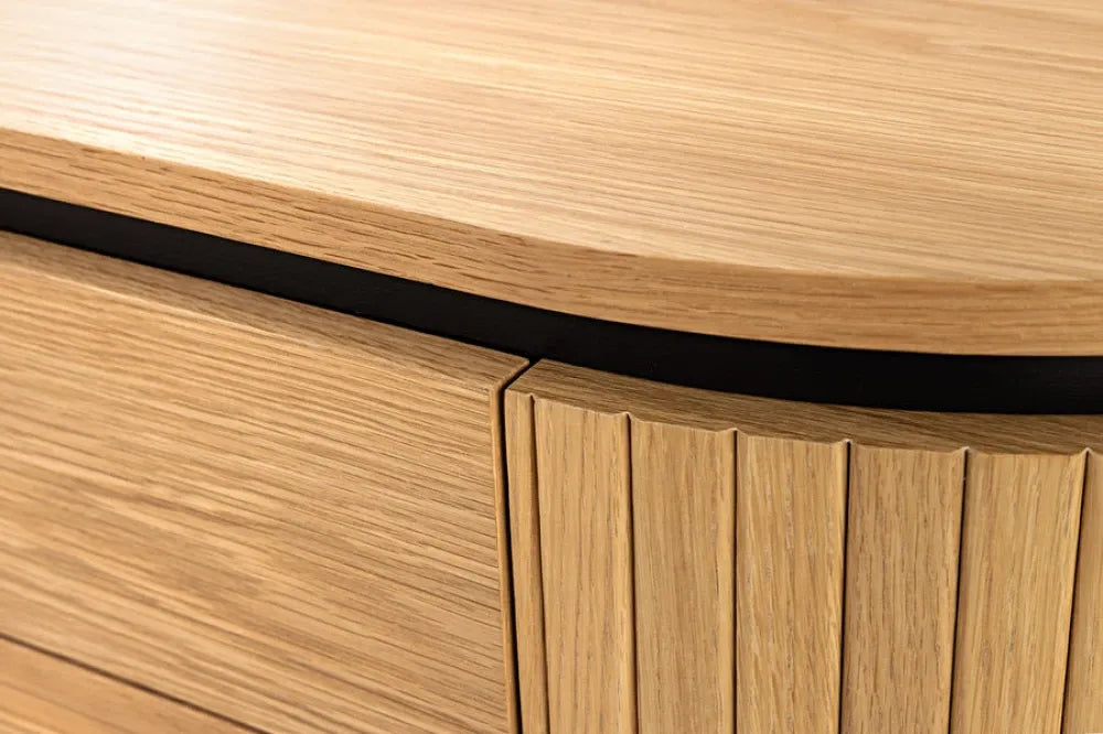 Masuta de cafea din MDF/Furnir de stejar Maro si Metal Negru L120xH40cm ATELIER