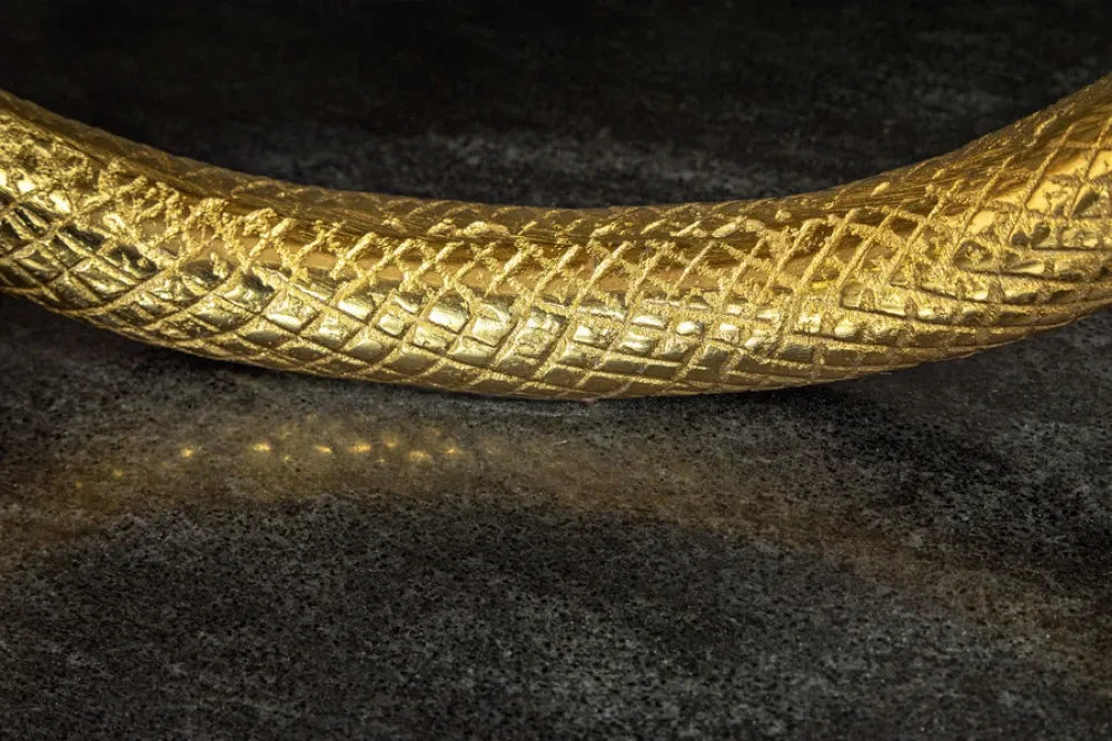 Consola din Marmura Negru si Metal/Marmura Auriu/Negru L115xH79cm WILDLIFE SNAKE