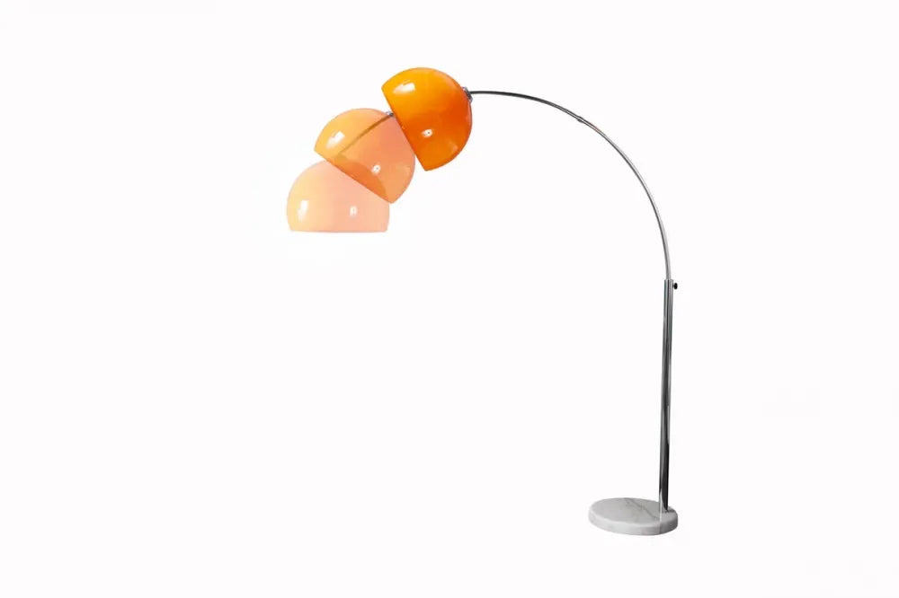 Lampa de podea din Marmura/Metal Alb si Plastic Portocaliu H175-205xL150-160cm Big Bow