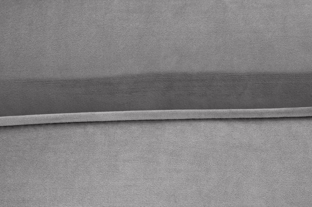 Coltar cu orientare reversibila tapitat cu Catifea Gri L260cm Cozy