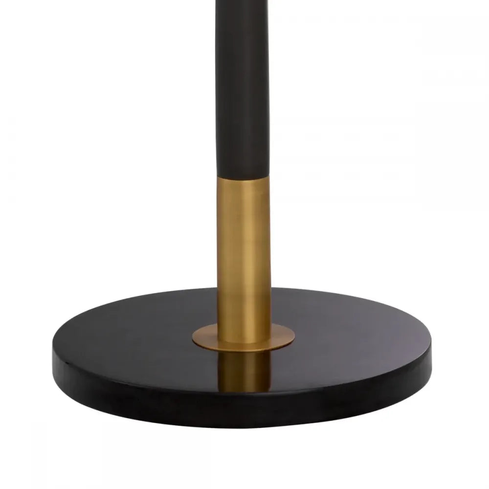 Lampa de podea din Metal/Marmura Alama/Negru si Sticla Alb H181.5xL61cm Celine Eichholtz