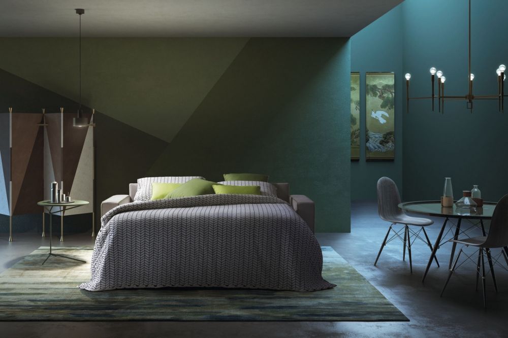 Canapea 3 locuri extensibila cu saltea de 140x199cm Barbados