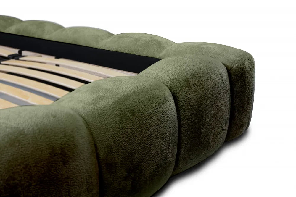 Pat 180x200cm tapitat cu Chenille Verde Boston