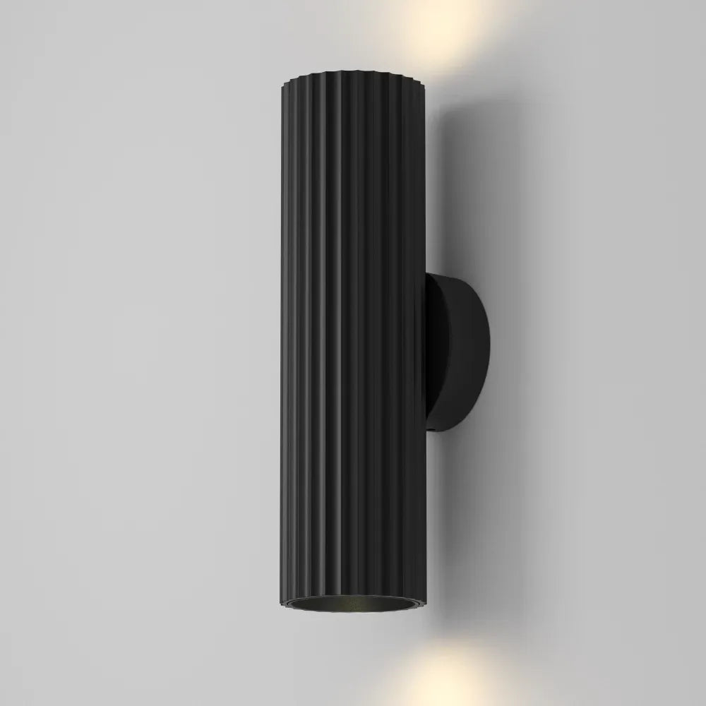 Aplica perete din Aluminiu Negru H20xD5.6cm Calipso