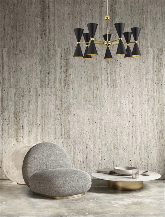 Lustra din Metal Negru/Auriu H80xL90cm IP20 GALA
