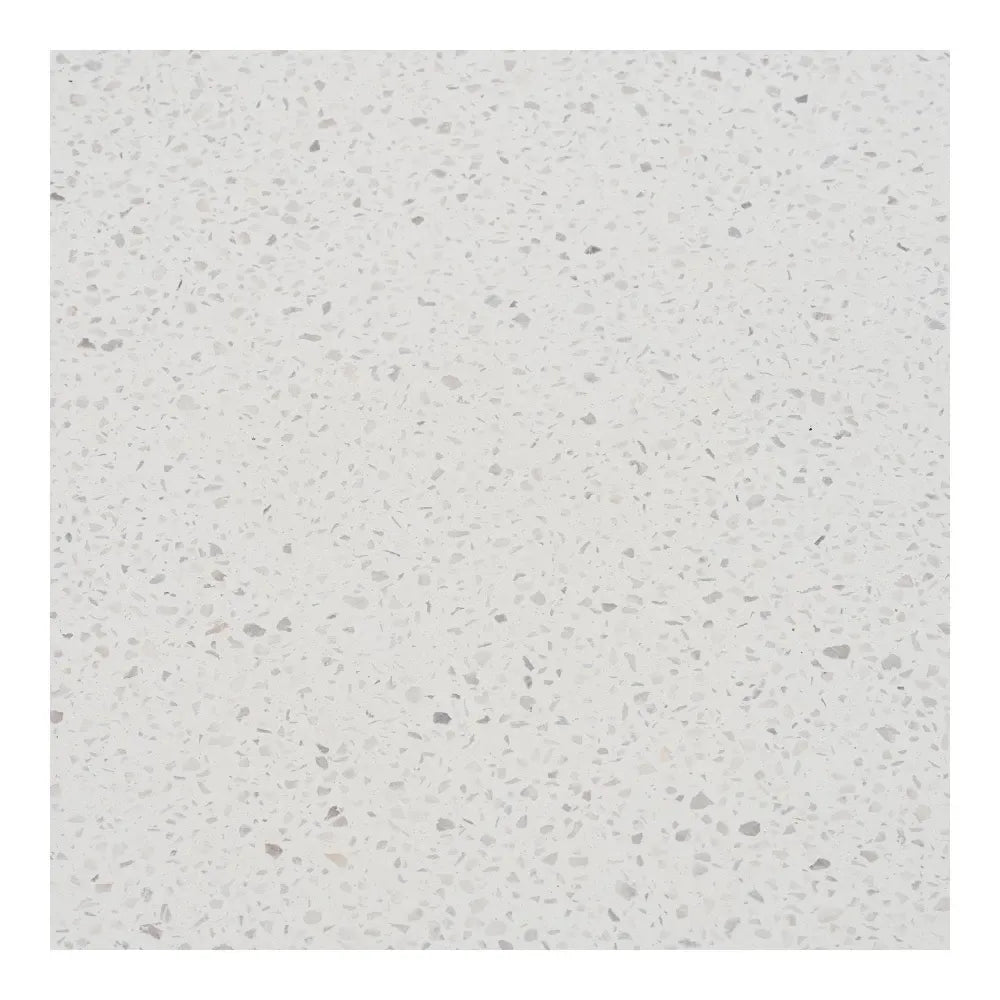 Masa de exterior cu blat din Terrazzo Alb si picioare din Lemn de salcam Maro D185xH95cm Terracina