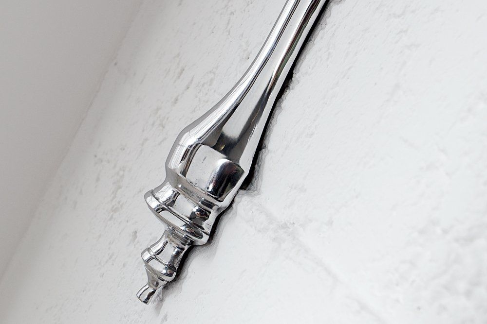 Etajera suspendata din Aluminiu Argintiu Scala L25xH60cm