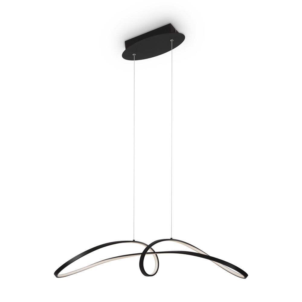 Lustra din Aluminiu Negru L93xH29cm Curve