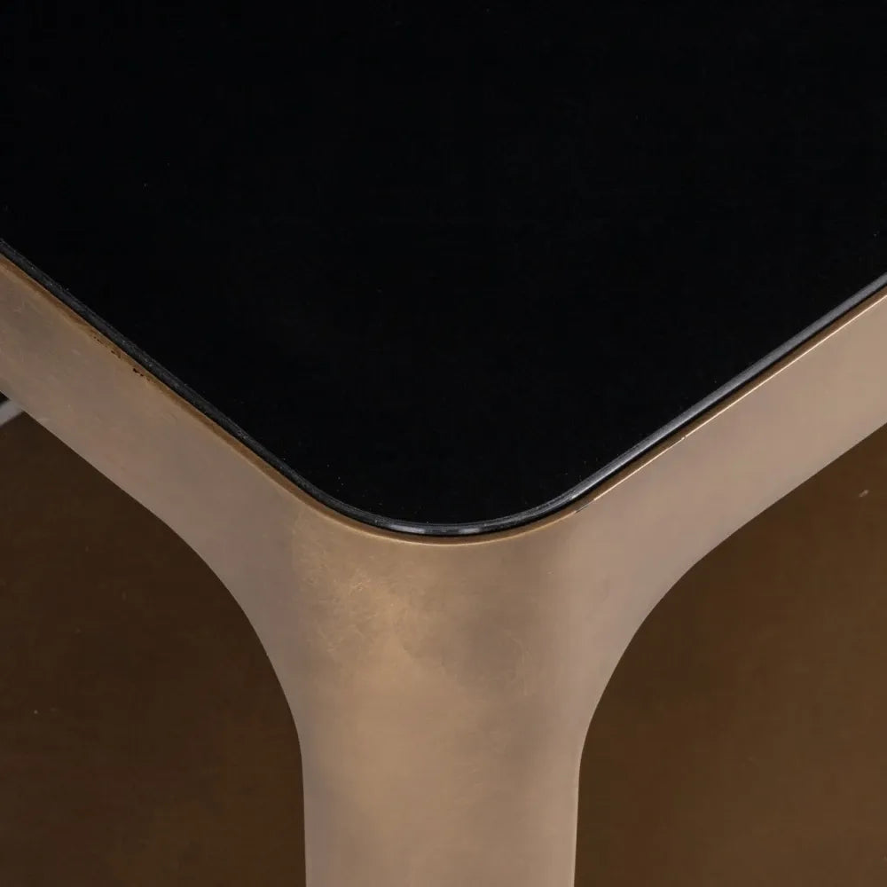 Comoda TV din Metal Alama si Ceramica/Sticla Bej/Negru L160xH40cm Claridge Richmond interiors