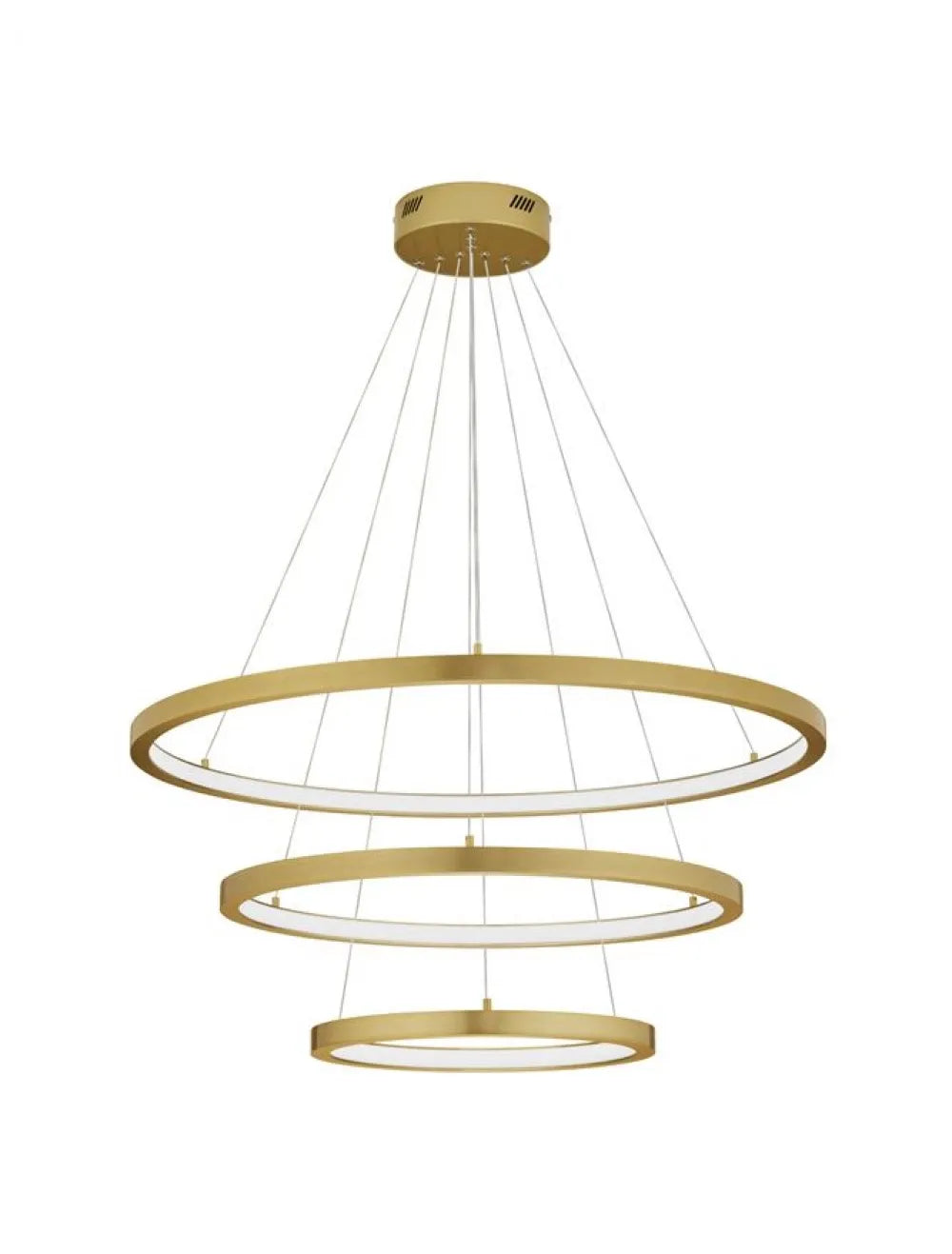 Candelabru structura din Aluminiu Auriu si abajur din Acrilic Alb H150xL80cm IP20 108W 2245lm 3000k EMPATIA