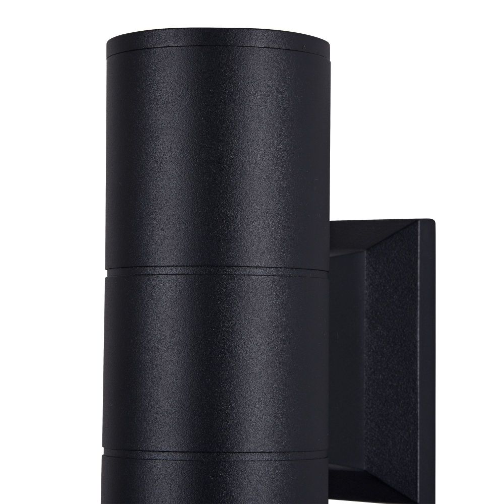 Aplica de perete pentru exterior din Metal Negru cu 2 becuri L7x12xH18cm Bowery