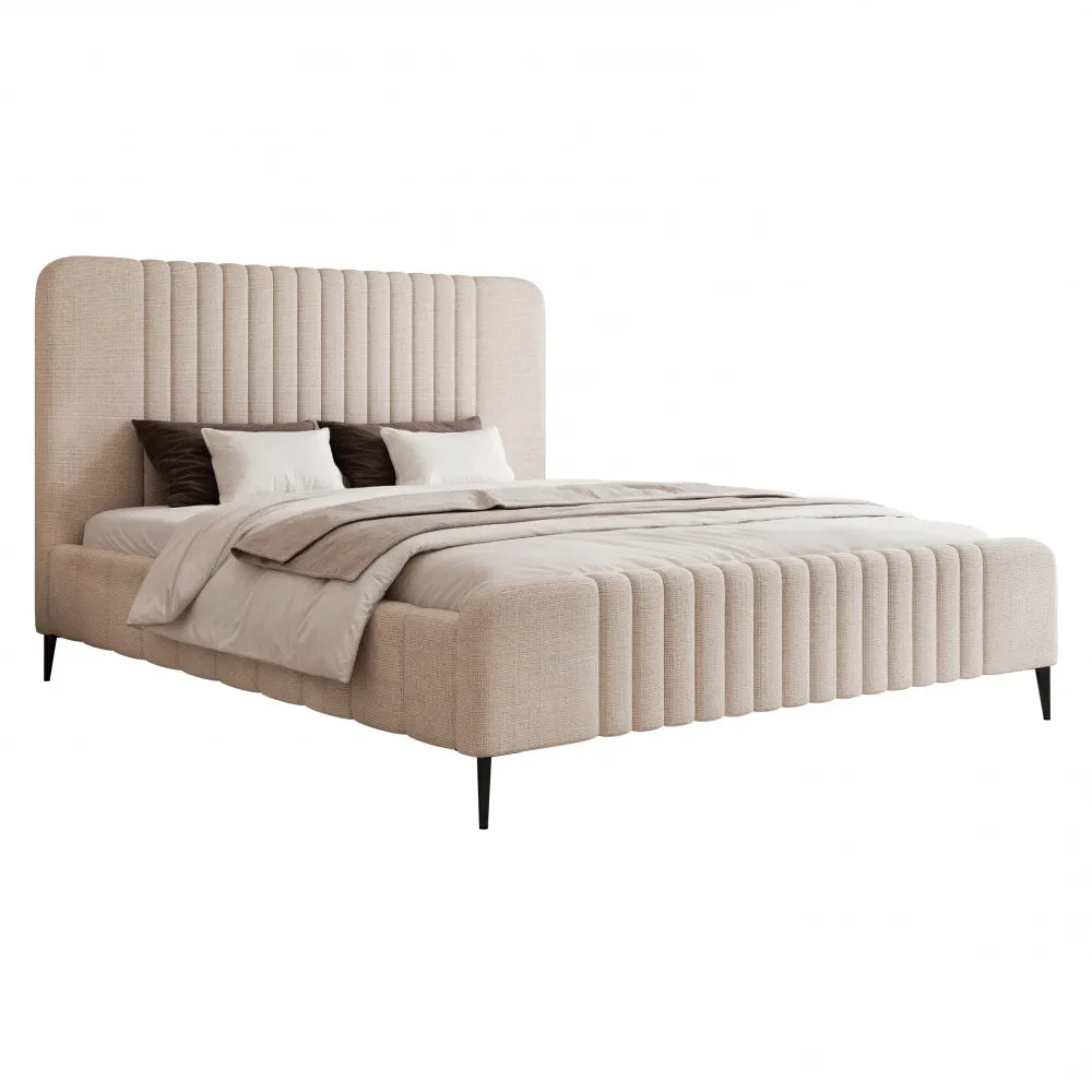 Pat 120 x 200 tapitat cu Chenille Cremona Crem Sora