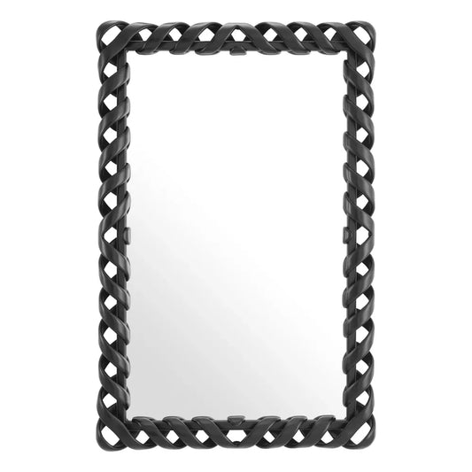 Oglinda cu rama din Lemn/Metal Negru L93xH141cm Casone Eichholtz