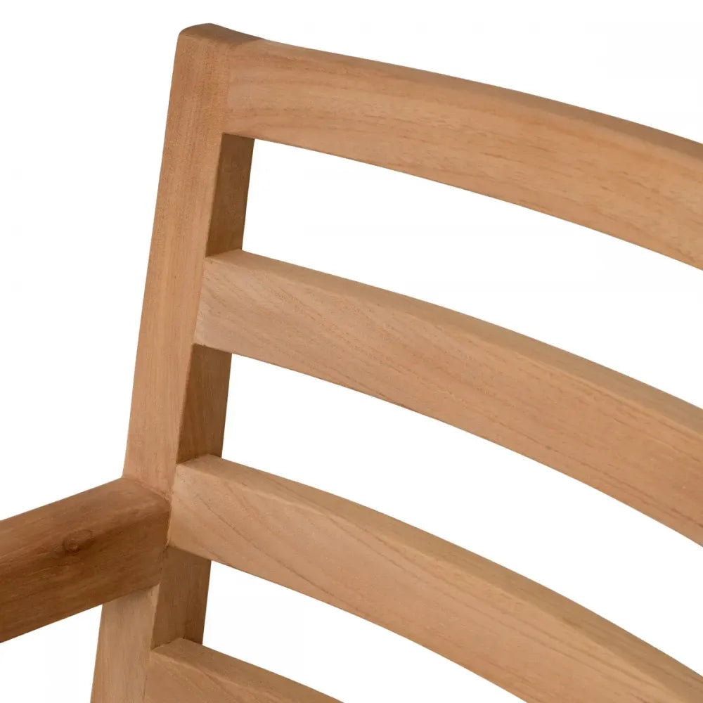 Scaun de exterior din Lemn de tec Maro si Stofa Alb H86.5xL59.5xA60.5cm Hera Eichholtz
