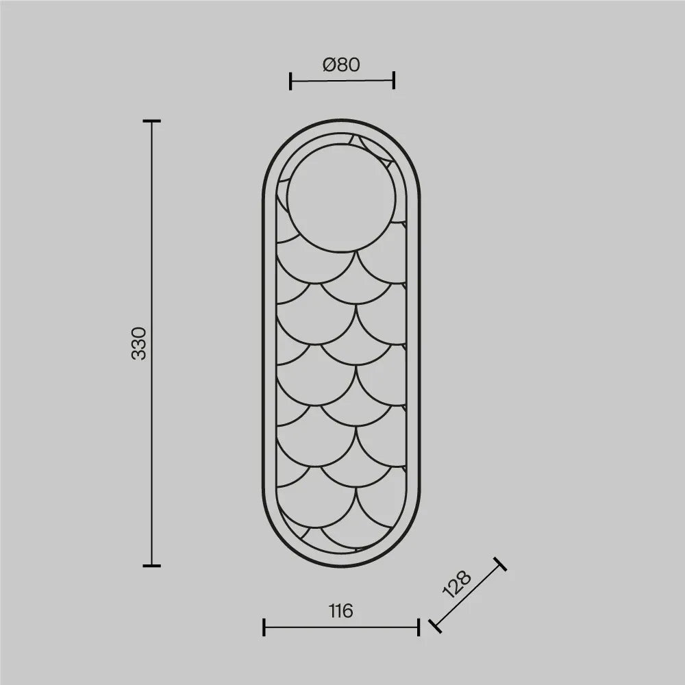 Aplica de perete din Aluminiu Alama si Sticla Alb H33xL12.8cm Blink