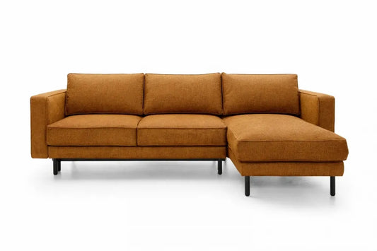 Coltar extensibil din catifea maro California L262x156cm