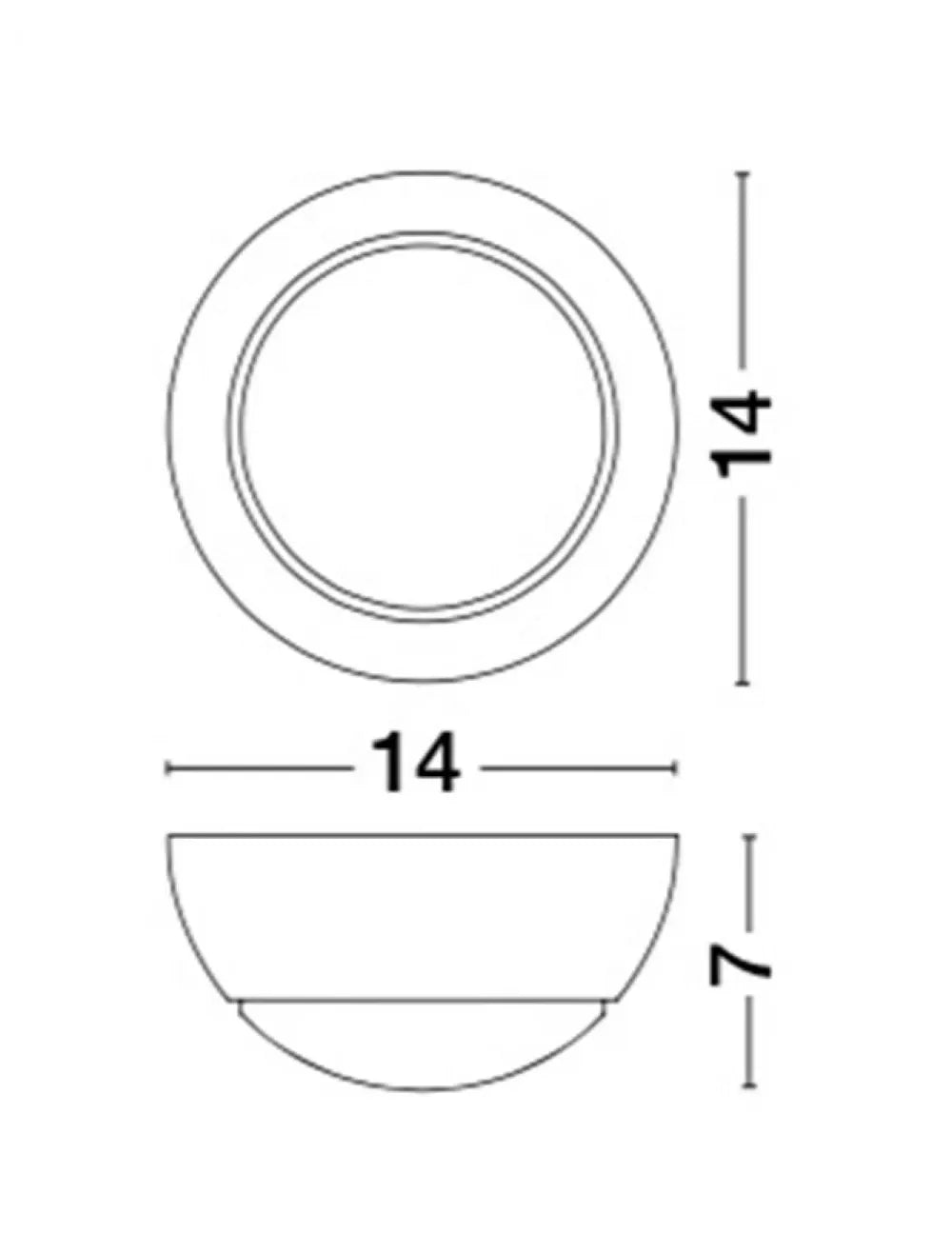 Aplica de perete din Aluminiu Alb H14xL14cm IP20 5W 247lm 3000k ODIN