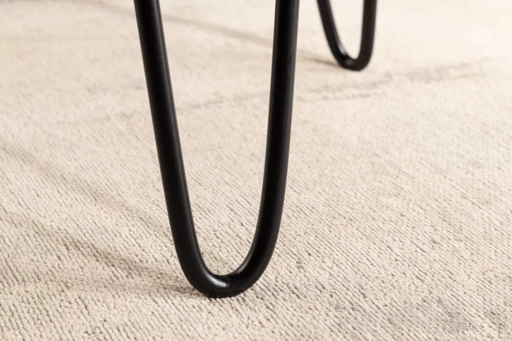 Masuta laterala din Lemn de salcam Maro si Metal Negru L40xH40cm Goa