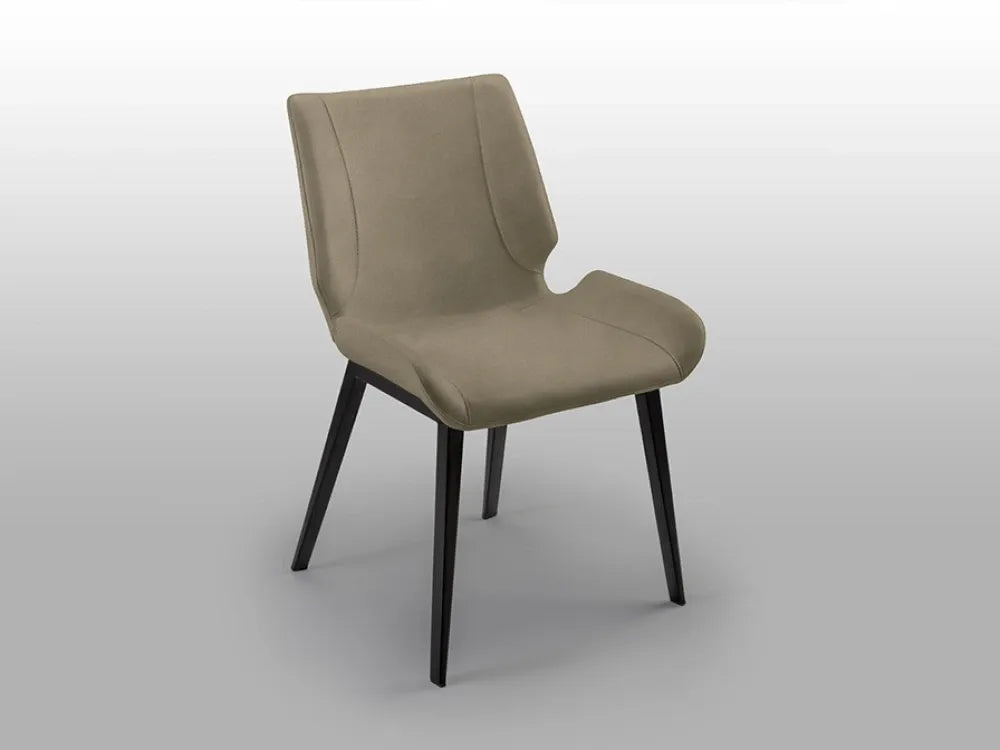 Scaun din Metal Negru si Stofa Bej L54xH83cm Kiara