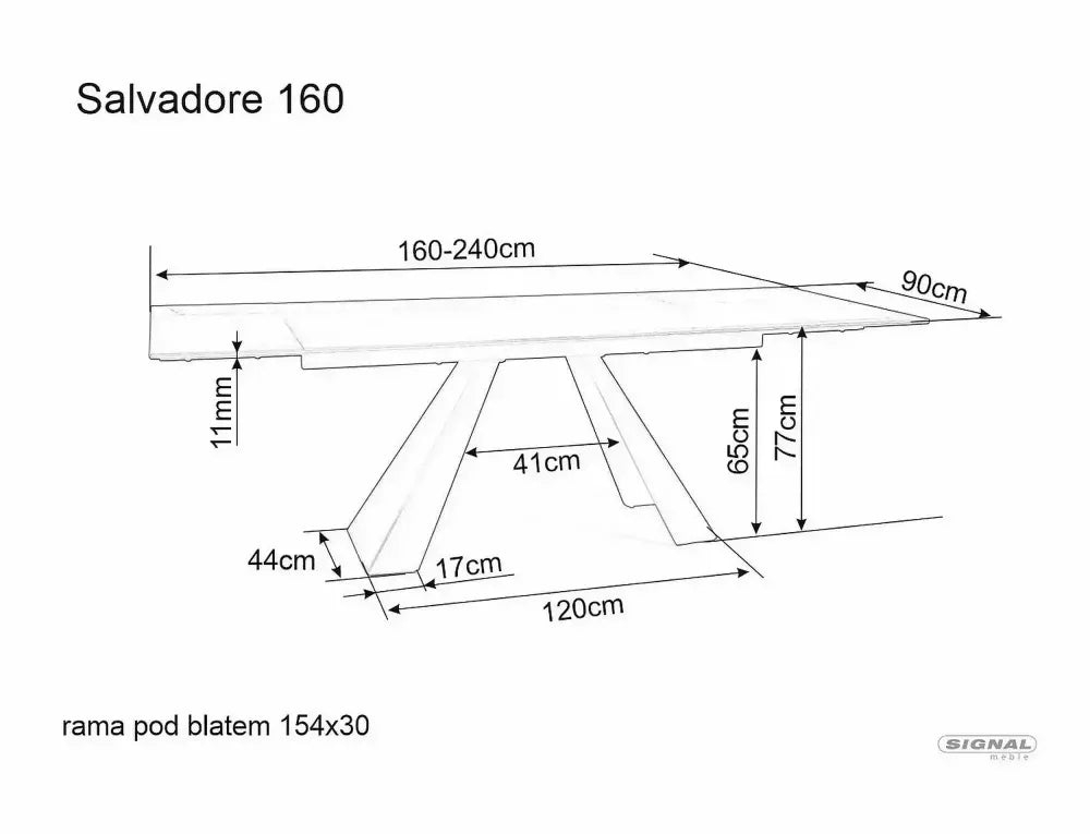 Masa extensibila din Metal Bej si Sticla securizata+Ceramica Bej mat L160-240xH77cm Salvadore