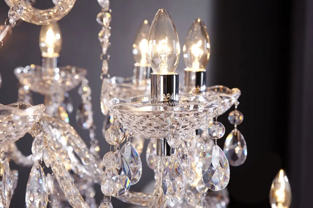 Candelabru din Metal Argintiu si Acrilic Transparent D120xH110cm Diamonds