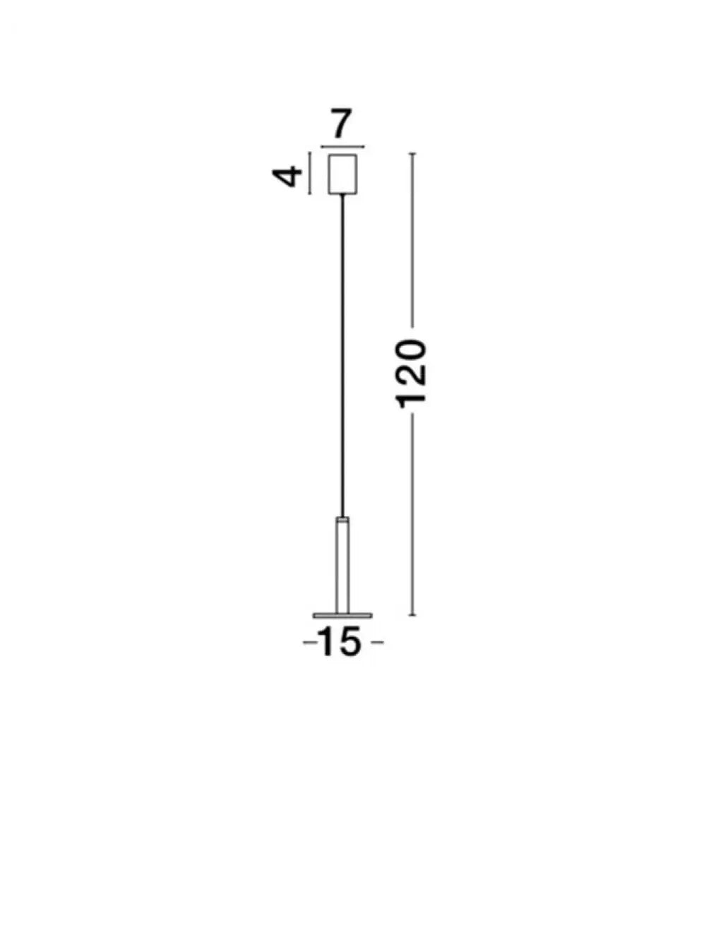 Pendul din Aluminiu Auriu H120xL15cm IP20 10W 517lm 3000k PALENCIA