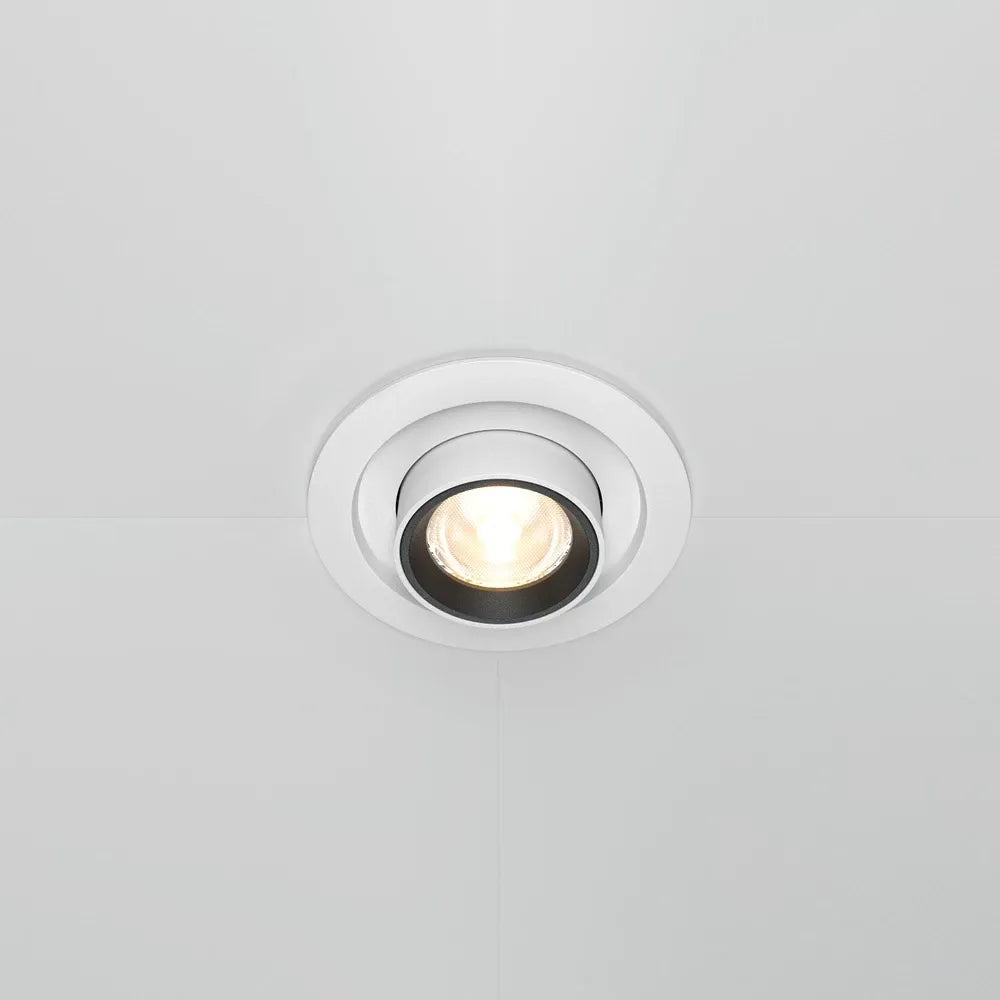Spot incastrat ascuns din Aluminiu Alb H10xD9cm IP20 10W 780lm 3000k Downlight