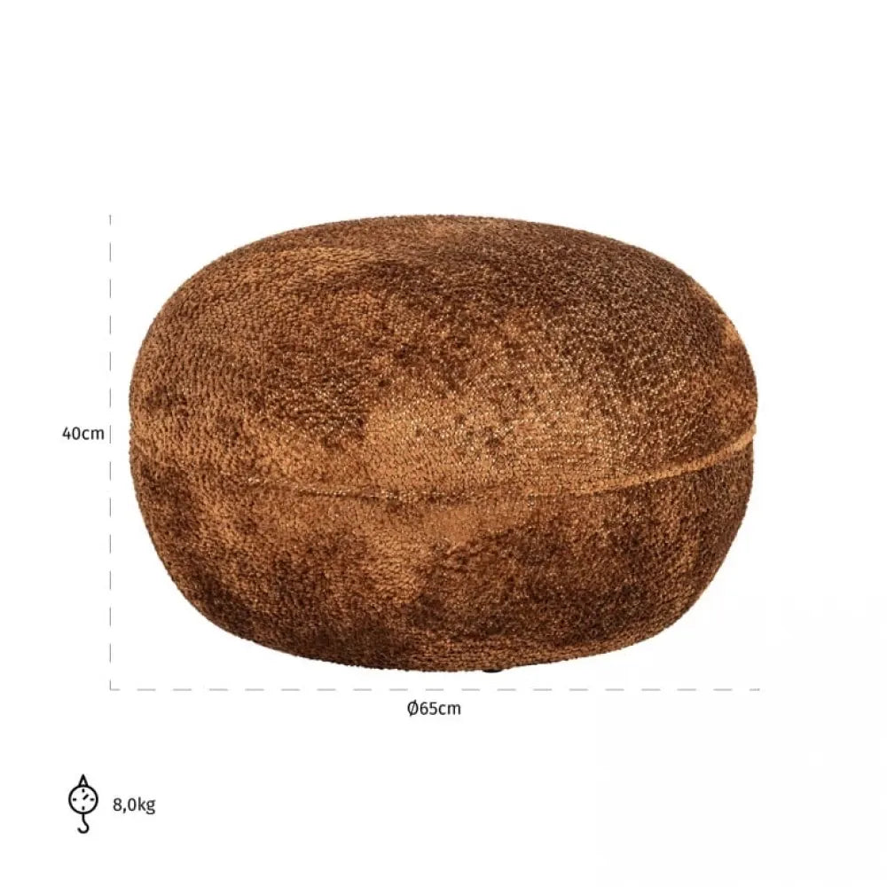 Puf tapitata cu Stofa Be lovely Maro Cinnamon D65xH41cm Jace Richmond Interiors