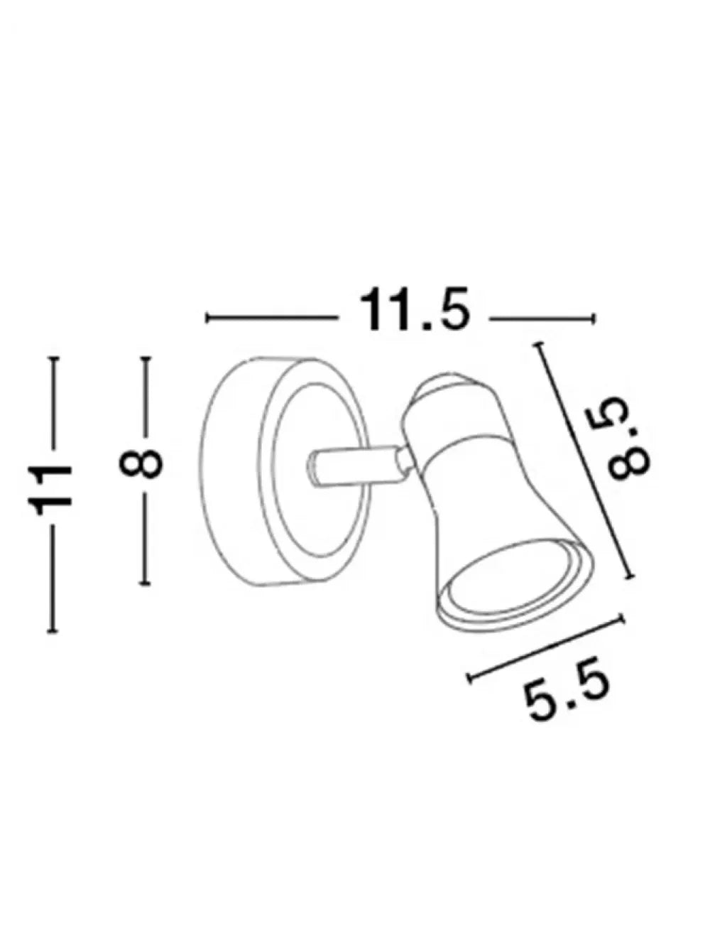 Aplica de perete structura din Metal Argintiu si abajur din Metal Argintiu H11xL8cm IP20 GALERIA