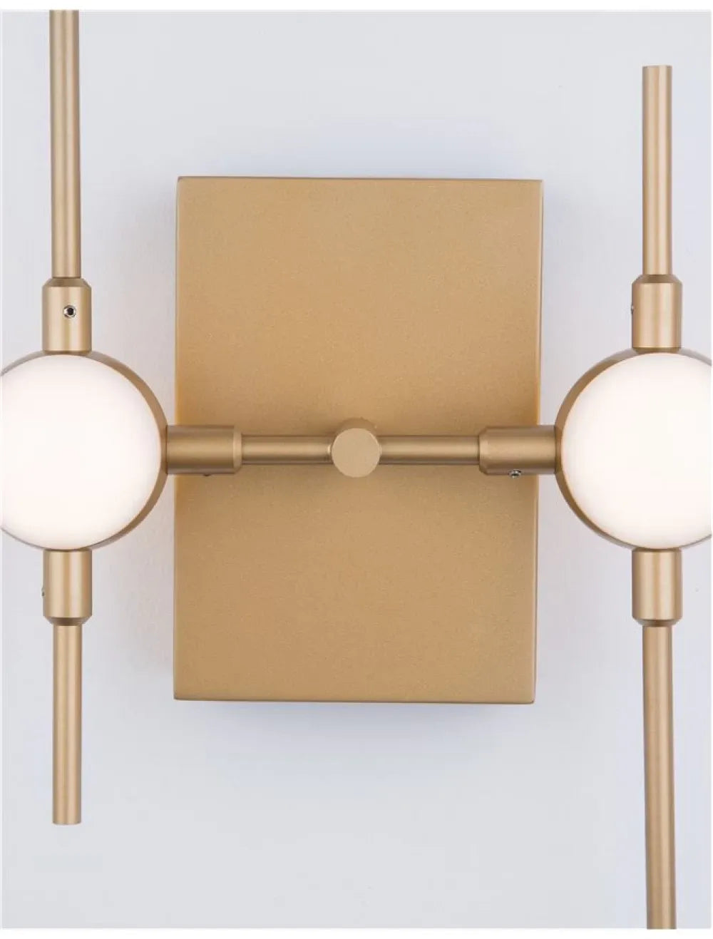Aplica de perete structura din Metal Auriu si abajur din Acrilic Alb H40xL31cm IP20 9W 605lm 3000k ATOMO