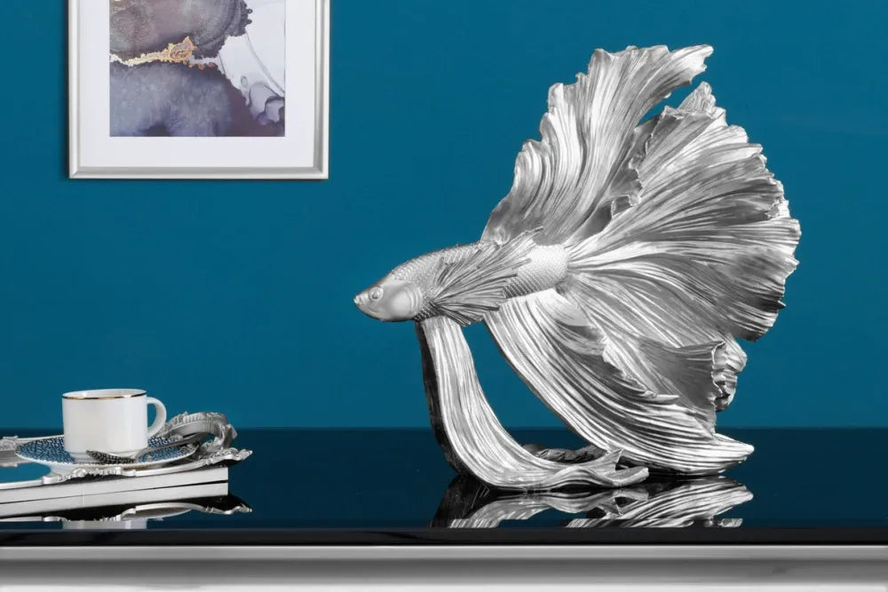 Statueta din Polirasina Argintiu H36xL32cm Crowntail