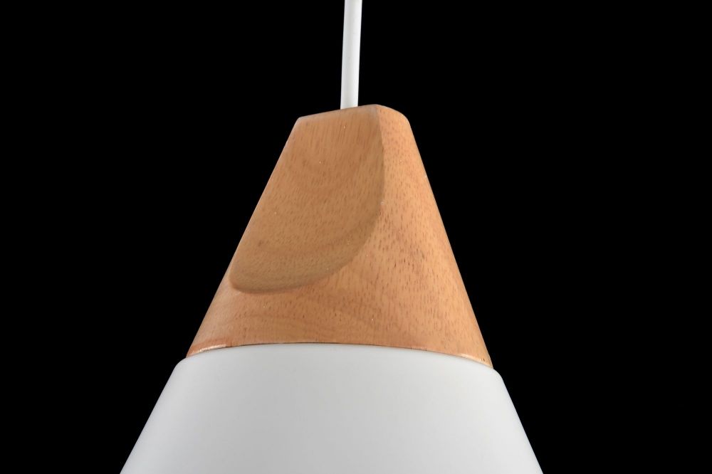 Pendul cu inaltime reglabila din Metal Alb D22xH140cm Bicones