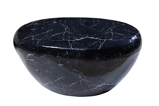 Masuta de cafea din Metal Negru L76xH35cm Stone