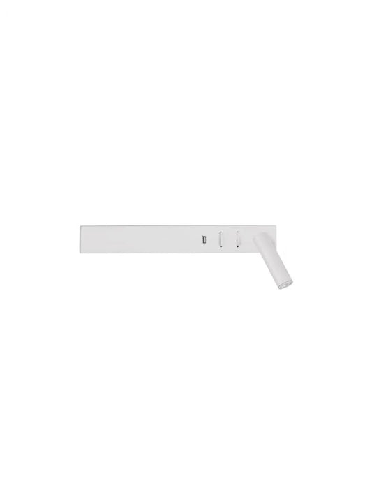 Aplica de perete structura din Metal Alb si abajur din Acrilic  H8xL35cm IP20 8W 560lm 3000k VIDA