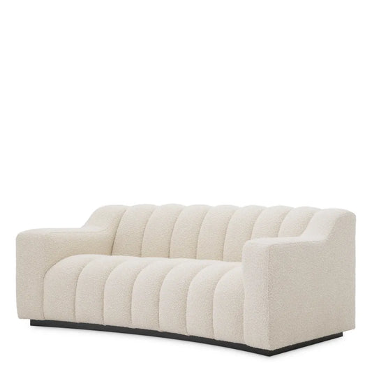 Canapea tapitat cu Stofa boucle Alb L194xA112xH78.5cm Kelly XS Eichholtz