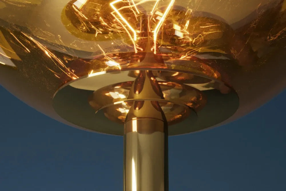 Lampa de podea din Metal Auriu si Sticla Auriu L50xH168cm LIQUID DIAMOND