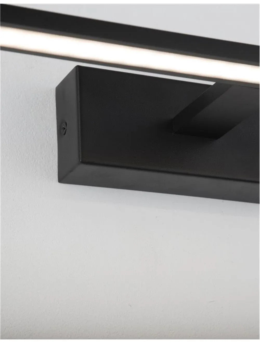 Aplica de perete structura din Aluminiu Negru si abajur din Acrilic Alb H6xL41.5cm IP44 12W 913lm 3000k MONDRIAN