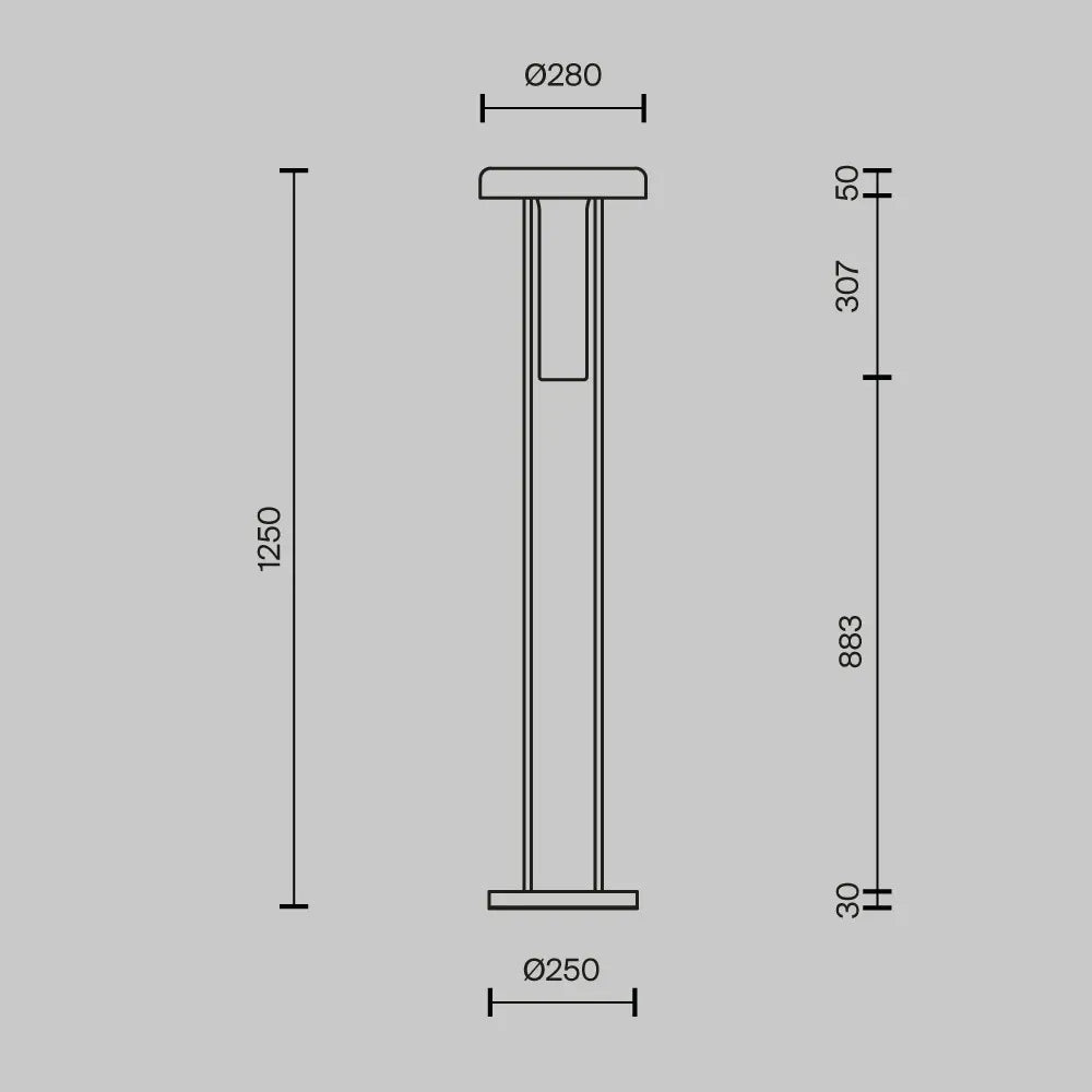 Lampa de podea din Metal Negru si Sticla Fumuriu H125xD28cm Ikebana