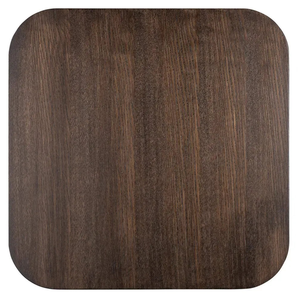 Masuta de cafea Patrata din Furnir de stejar Maro si MDF Negru L70xH35cm Bonvoy