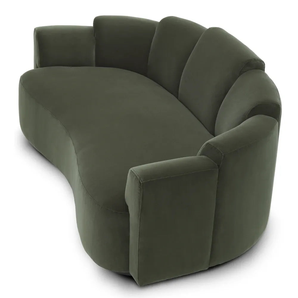 Canapea tapitat cu Catifea Verde L194xA101xH73cm Marbella S Eichholtz