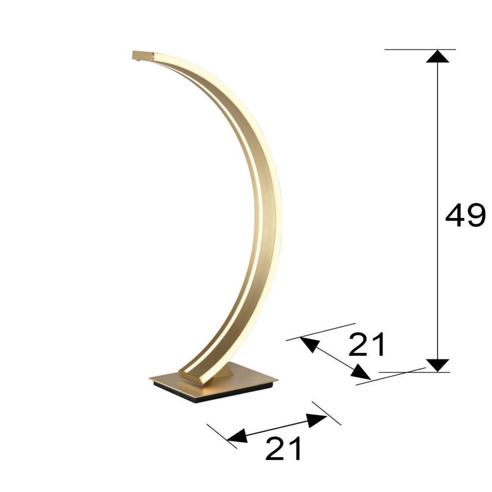 Veioza din Metal Auriu L25xH49cm Arcus