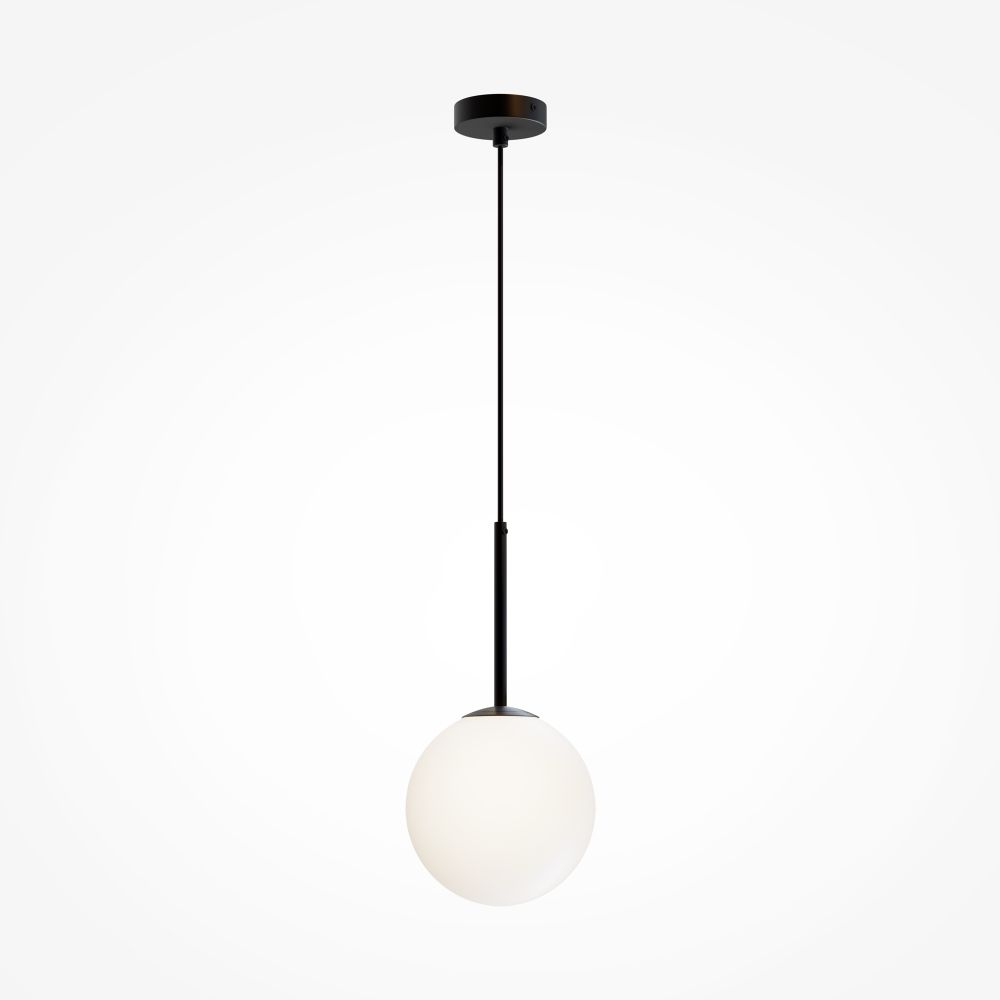 Pendul din Metal si Sticla Negru mat/Alb D20xH180cm Basic form