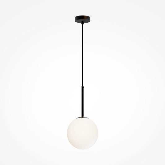 Pendul din Metal si Sticla Negru mat/Alb D20xH180cm Basic form