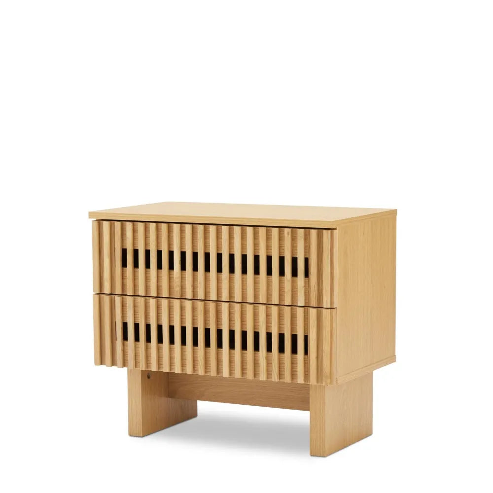 Noptiera cu sertare Lugano de culoare natural L60xH52cm