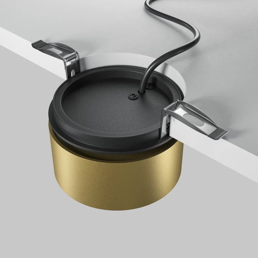Spot incastrat din Aluminiu Negru/Auriu mat H6.6xD8.5cm 12W 620lm 2200-4000k Onda