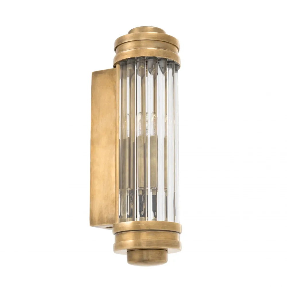 Aplica de perete din Metal Alama si Sticla Transparent H26xL7cm Gascogne XS Eichholtz